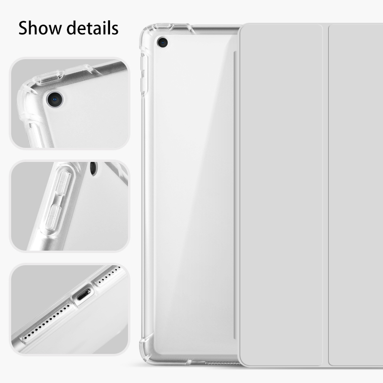 Bao da điện thoại nắp lật trong suốt kèm viết cho iPad Pro 11 12.9 2020 5th 6th 9.7 7th 10.2 2019 3 pro 10.5 inch Mini5
