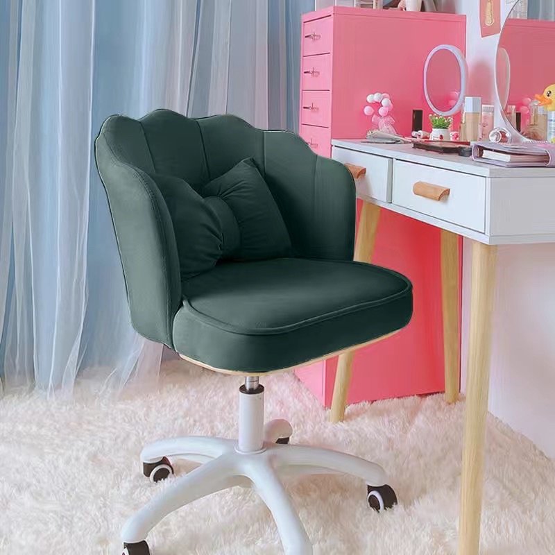 Ghế xoay, Ghế ngồi trang điểm, thư giãn, tặng kèm gối nơ Đệm cao su