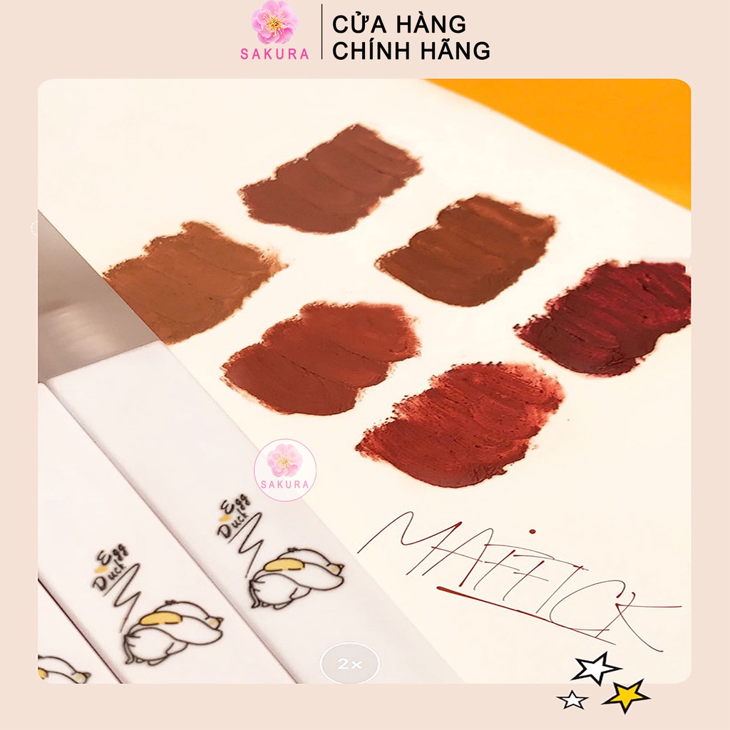 Son bóng tint kem lì môi Maffick dưỡng ẩm nhung mịn lâu trôi cao cấp nội địa trung SAKURA