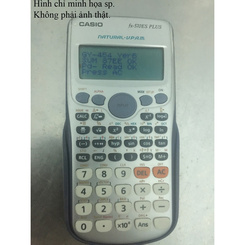 "Lô hàng nhanh" [FREE SHIP] Máy tính CASIO FX 570 ES PLUS CŨ CHÍNH HÃNG CASIO