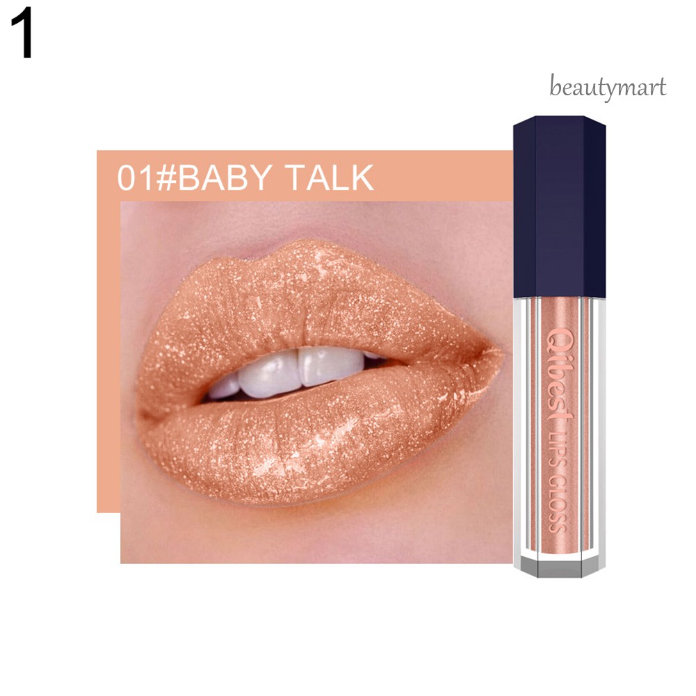 [Hàng mới về] Son kem ánh nhũ ngọc trai Qibest lâu trôi cho phái nữ