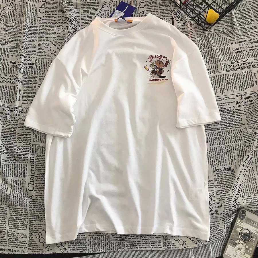 Áo Thun Nam Tay Ngắn Dáng Rộng In Họa Tiết Hoạt Hình Phong Cách Hip Hop Đường Phố Nhật Bản Thời Trang Mùa Hè Cỡ Lớn M-8XL