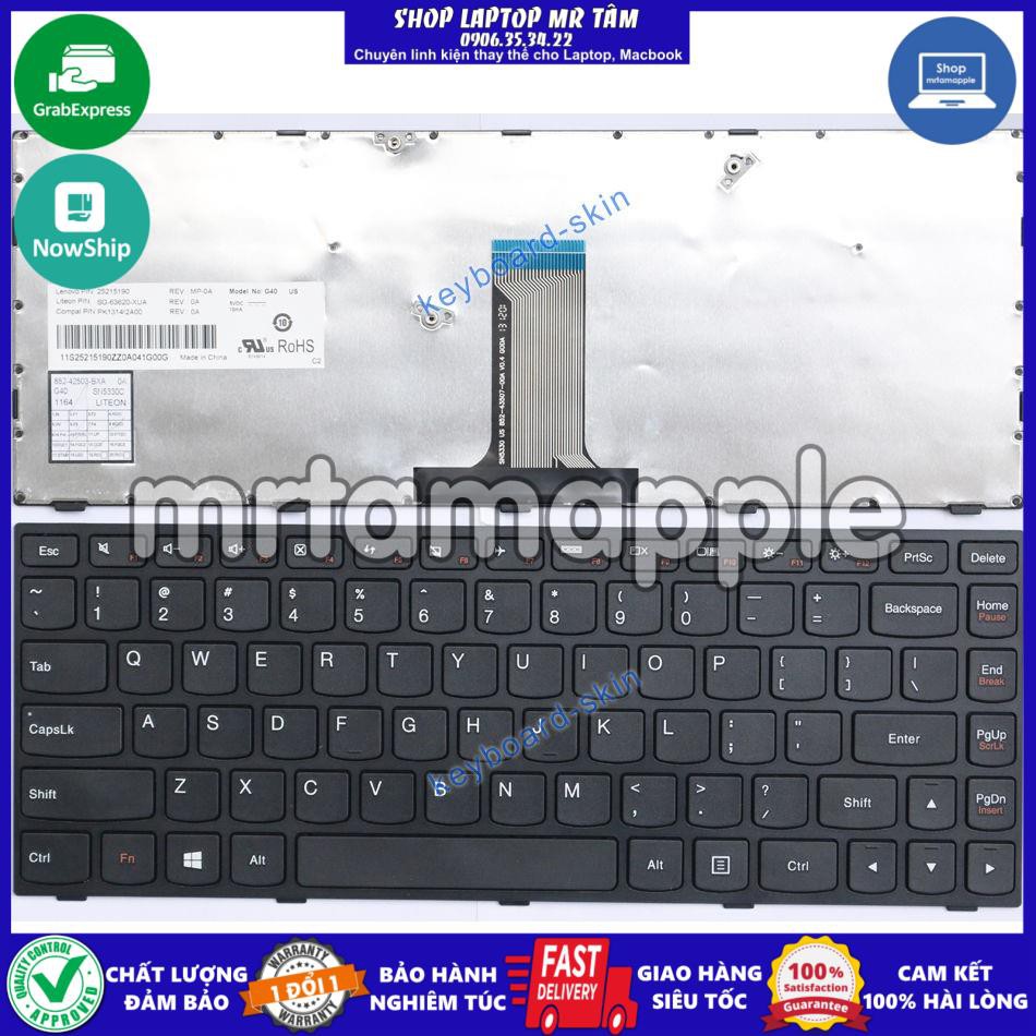 (KEYBOARD) BÀN PHÍM LAPTOP LENOVO G40, G40-70  dùng cho Ideapad B40-30, B40-70, G40-30, G40-70, 300-14IBR, 300-14ISK