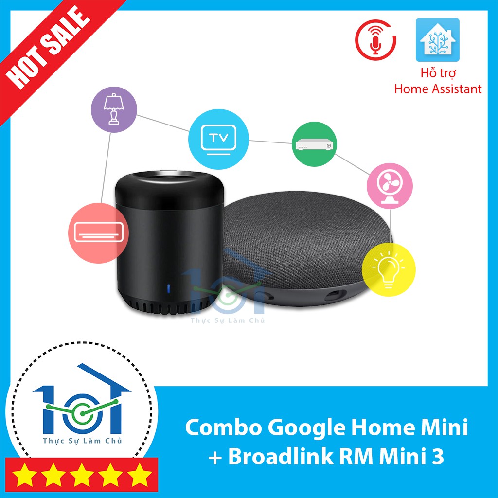 Combo Smart Home bắt đầu bao gồm Loa Google và điều khiển hồng ngoại Broadlink Rm Mini 3