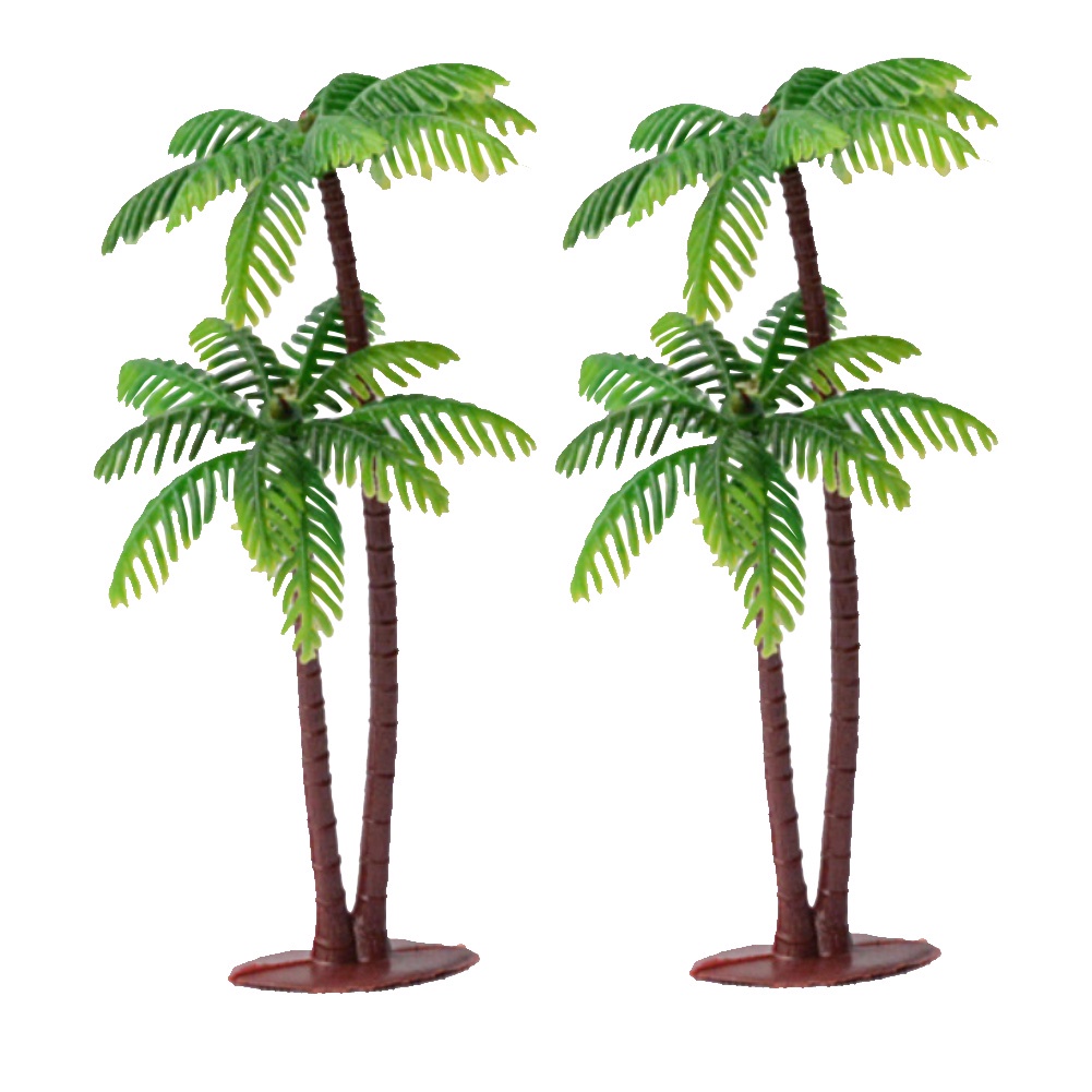 【SPP】5Pcs Mini Coconut Palm Tree Model Plant DIY Landscape Bonsai Dollhouse Decor