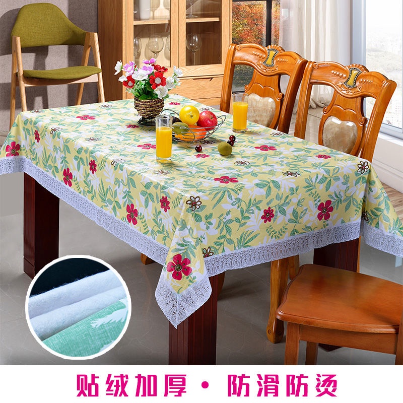 Khăn Trải Bàn Vải Nhung Dày Chống Trượt Thời Trang