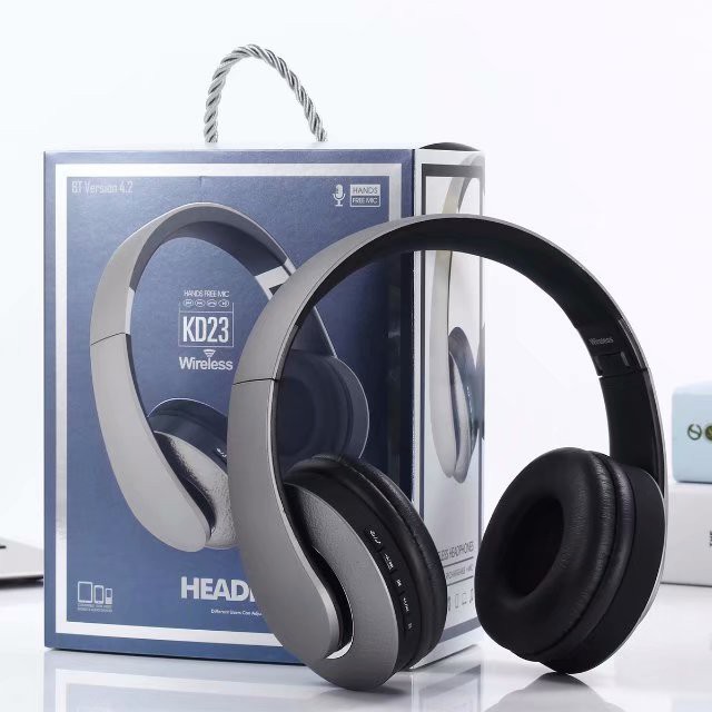 Tai nghe bluetooth 4.2 chụp tai không dây, tai nghe over-ear 2 in 1 tai nghe wireless KD23 Hands Free Mic dùng được cho