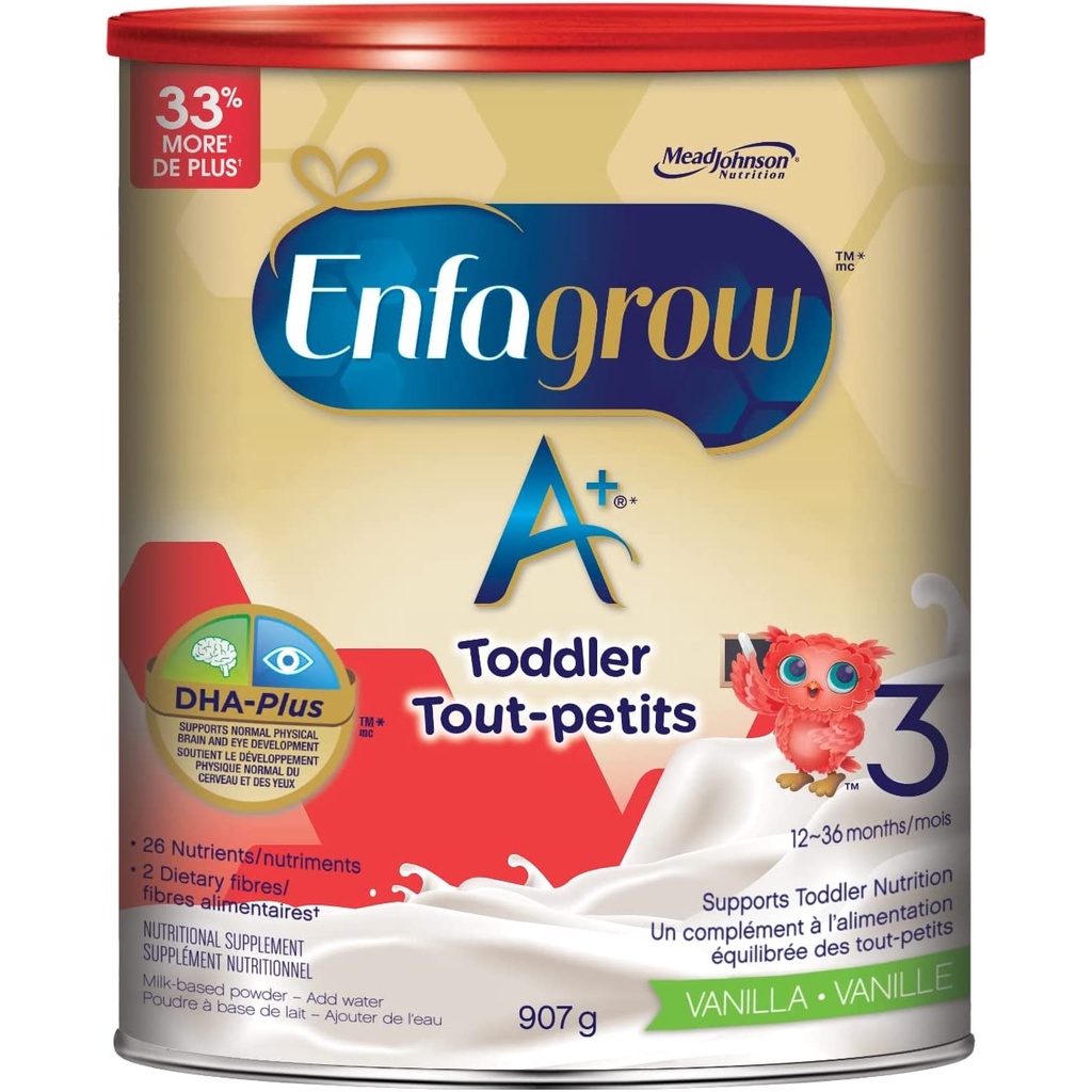 Enfamil A+ Canada đủ số 1,2,3 hộp giấy, thiếc, nhựa 550g / 992g