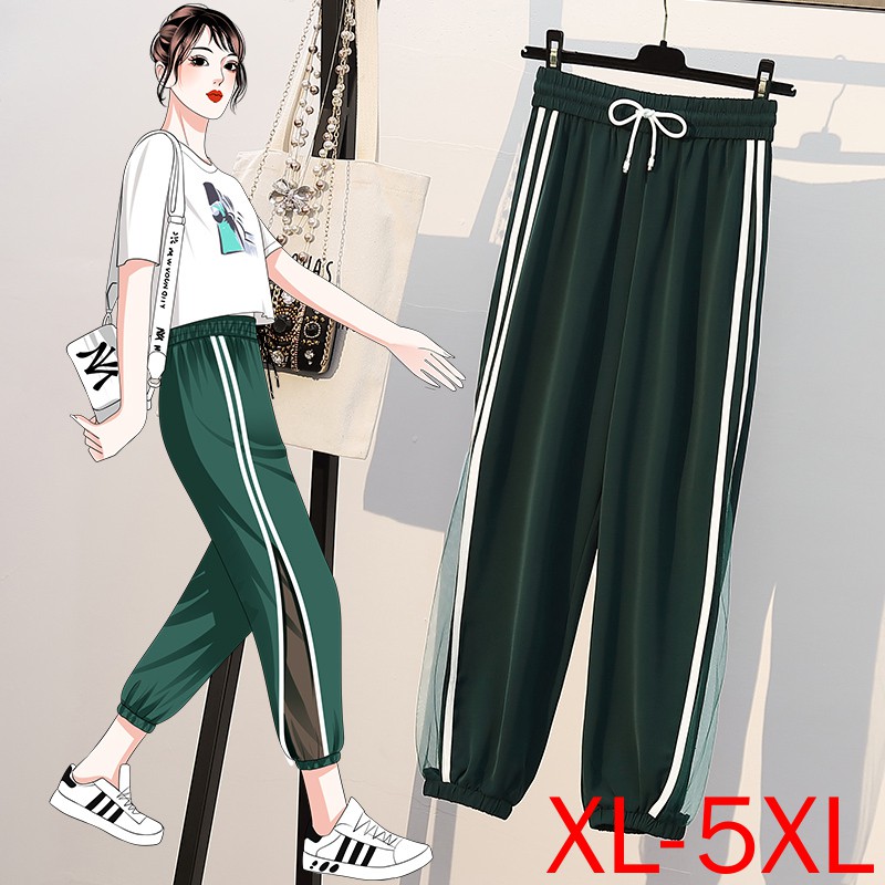 Quần Legging Thể Thao Sọc Dọc Size Xl-5Xl