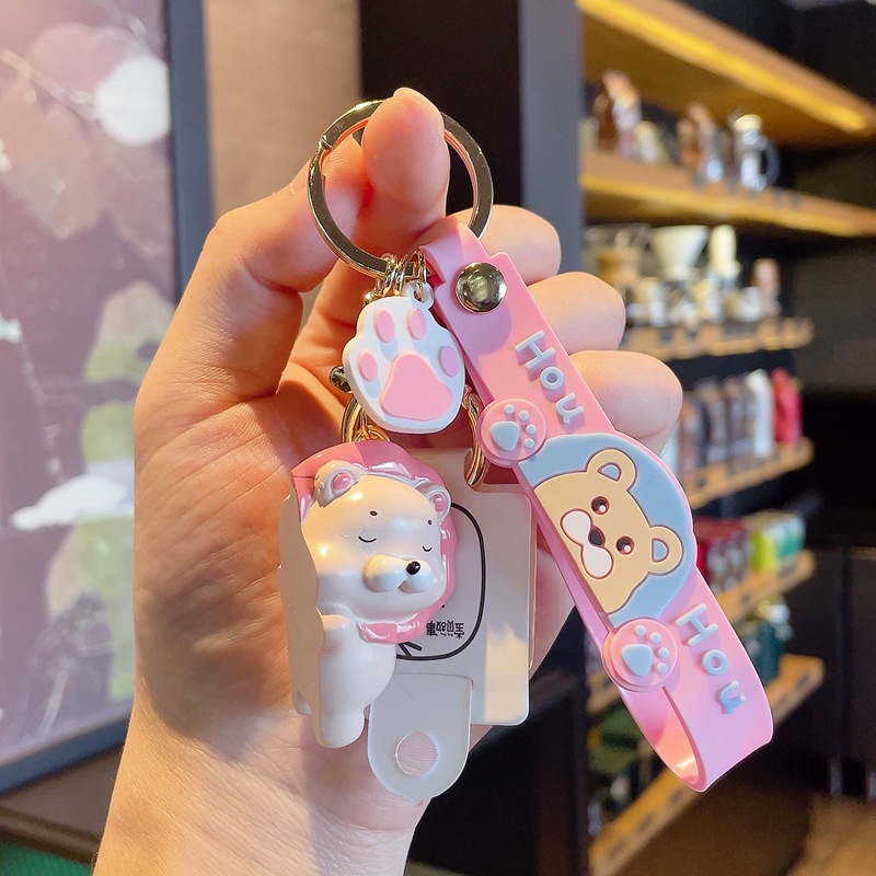 Hoạt Hình Móc Khóa Hình Sư Tử Bằng resin Xinh Xắn