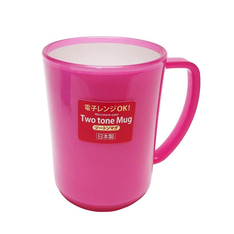 Daiso Ly Sứ Có Quai Two Tone -Pink Two Tone Mug-Pink