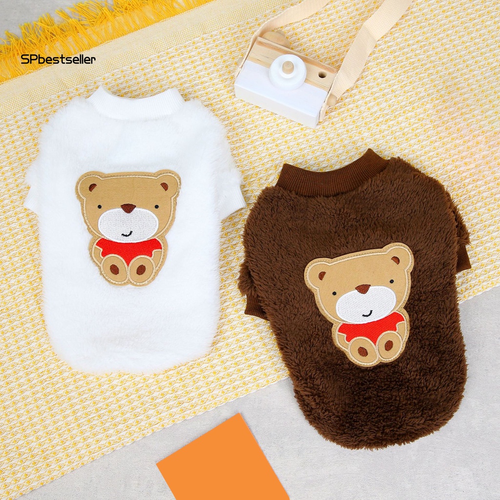 Áo Khoác Cotton Hai Mặt In Hình Gấu Giữ Ấm Dành Cho Thú Cưng