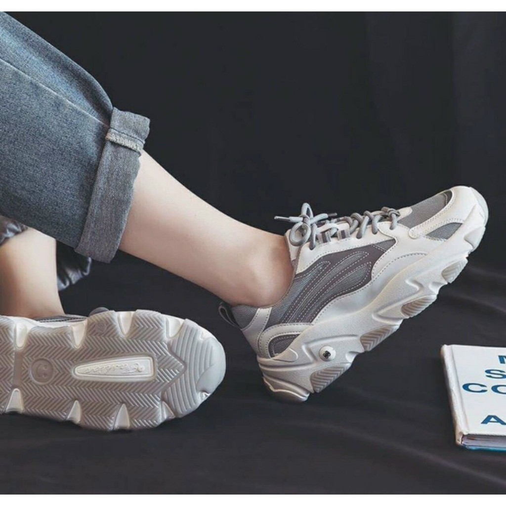 Giày thể thao nữ sneaker phối phản quang 3 vạch hottrend của năm