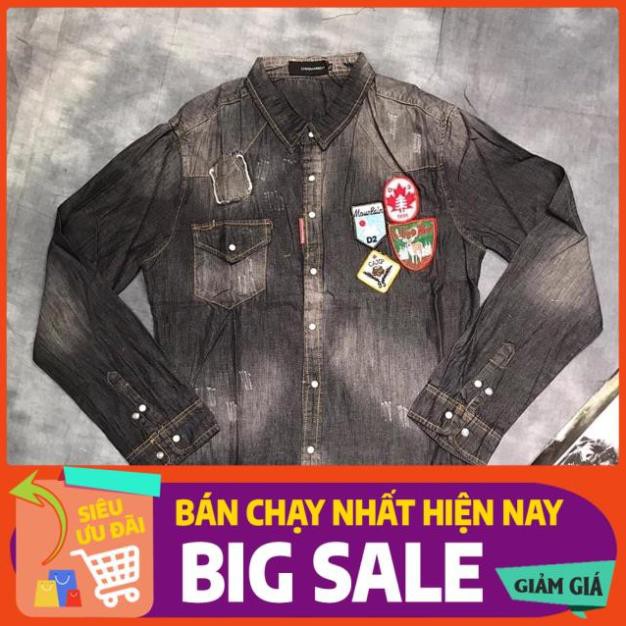 Xả 🔥 SALE (Chính Hãng) Sale 10.10 Sale SƠ MI BÒ NAM CAO CẤP- ÁO SƠ MI BÒ DSQ 2020 . Đẹp . New * ' . 🔥 ' : ' > !