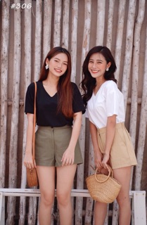Áo trơn Basic Tee nhiều màu cổ tim xb
