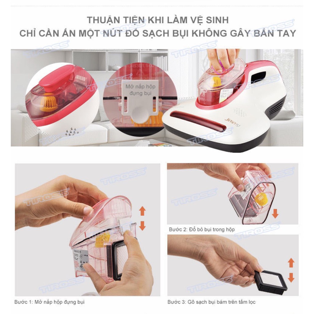 [Free Ship] Máy Hút Bụi Trên Giường Tiross TS9302 - Hàng chính hãng, Bảo hành 12 tháng