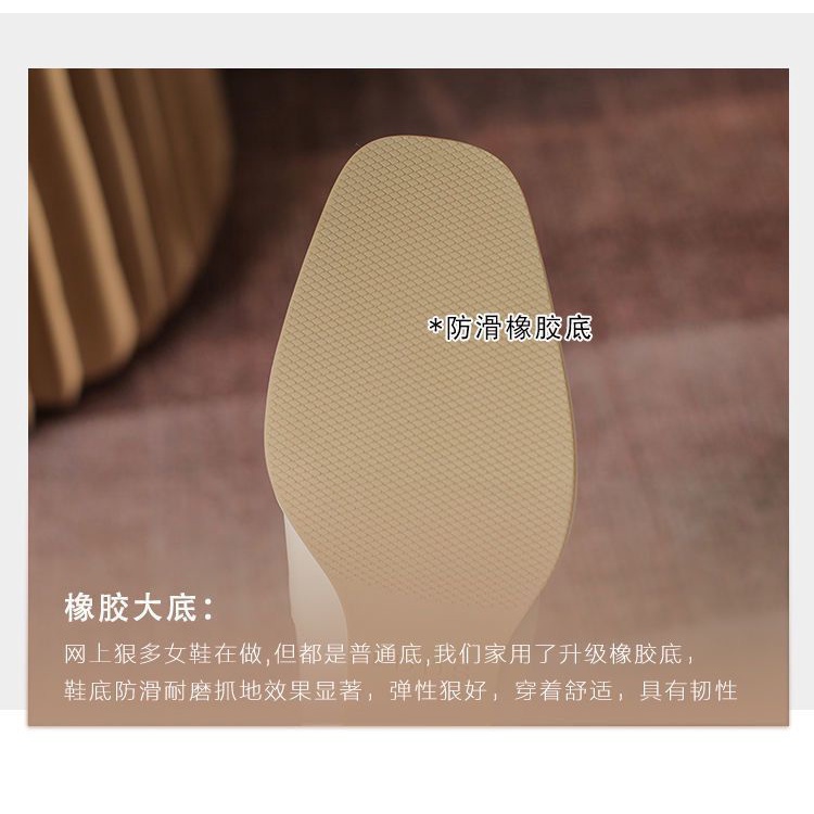 Giày Cao Gót Mũi Vuông Size Lớn 35-43 Thời Trang Pháp Dành Cho Nữ / 41-42