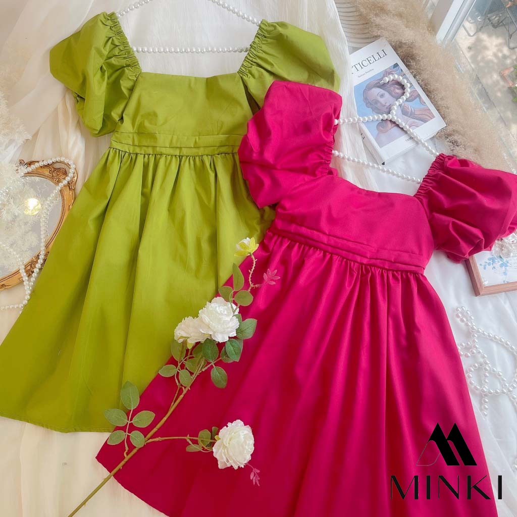 [TTTK] ĐẦM TAY BỒNG NƠ LƯNG SIÊU XINH - CHẤT LIỆU CAO CẤP - MÀU XANH BƠ | BigBuy360 - bigbuy360.vn