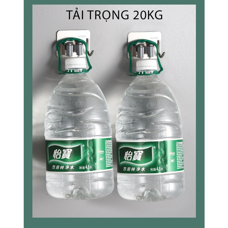 Móc Treo Nhà Tắm Inox 304, Kẹp Chổi Lau Nhà Kèm Móc Gắn Tường Thông MInh Tiện Ích Gia Đình MKS013