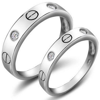 Nhẫn đôi Bạc Hiểu Minh NC183
