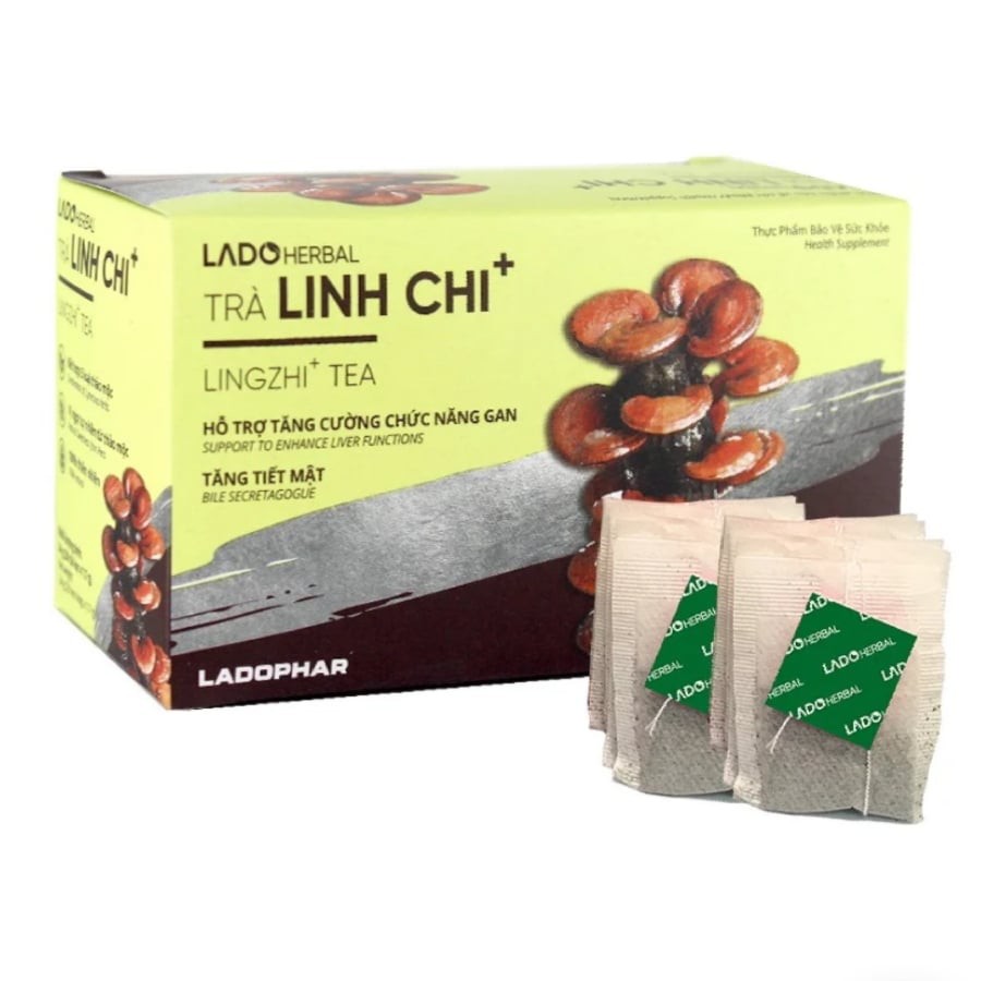 Trà Linh Chi+ Ladophar bồi bổ cơ thể - hộp 20 túi lọc