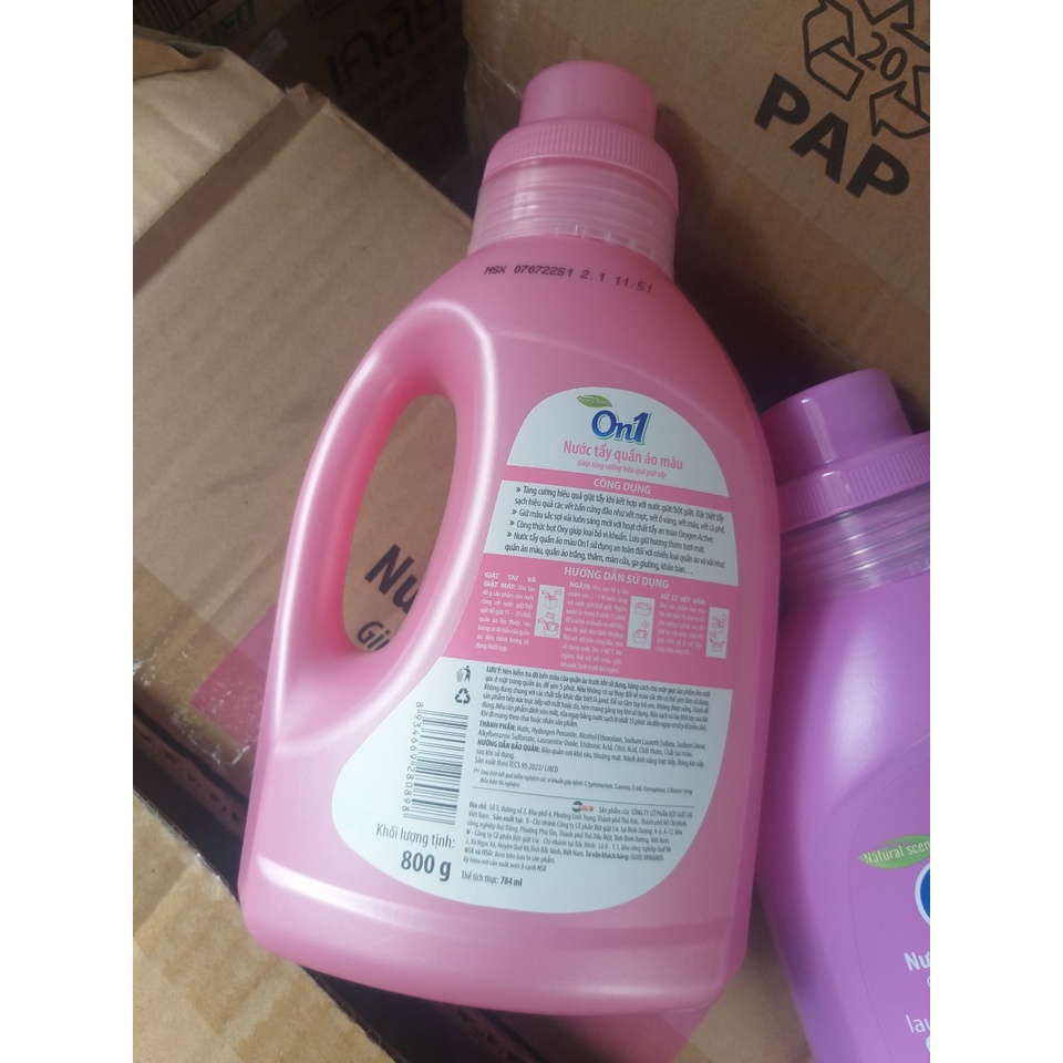 Nước tẩy quần áo màu On1 800g