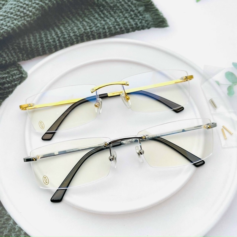 Gọng kính nam nữ CARTIER II , Kính mắt thời trang,Tặng mắt cận khi mua gọng kính