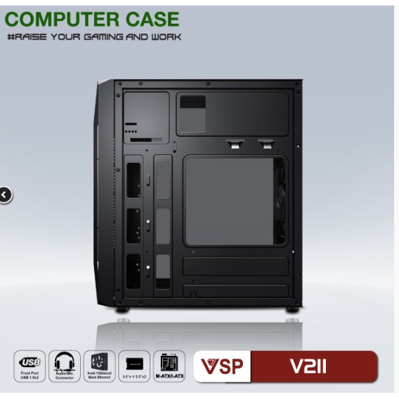 Case VSP V211 Có Sẵn LED RGB Nắp Hông Kính Cường Lực | BigBuy360 - bigbuy360.vn
