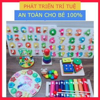 Bộ 8 món đồ chơi gỗ phát triển tư duy sớm Thông Minh Cho Bé (Đồ Chơi Trẻ Em)