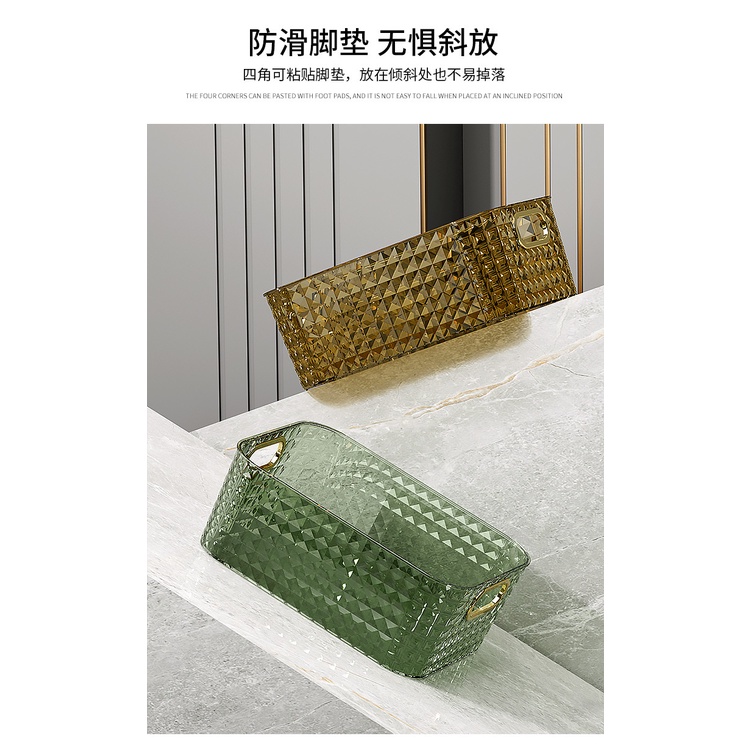 Giỏ Đựng Mỹ Phẩm Bằng Acrylic Trong Suốt Sang Trọng