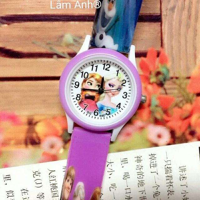 [Mã FAMAYFA2 giảm 10K đơn 50K] Đồng hồ em bé Elsa anna dây cao su bền bỉ | BigBuy360 - bigbuy360.vn