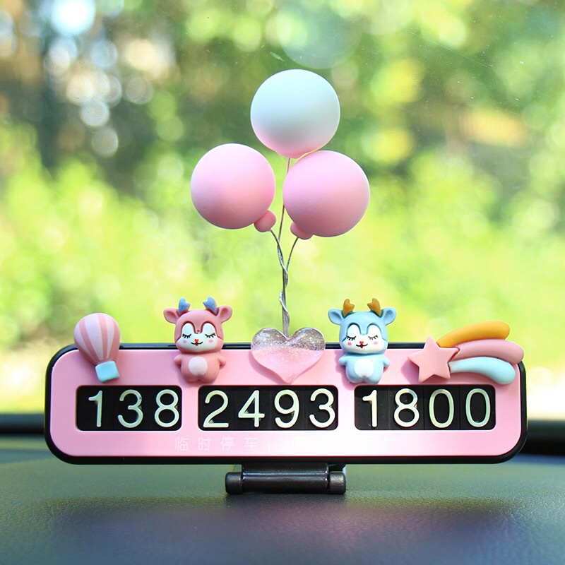 Thẻ Đậu Xe Tạm Thời Hình Động Vật Hoạt Hình Đáng Yêu