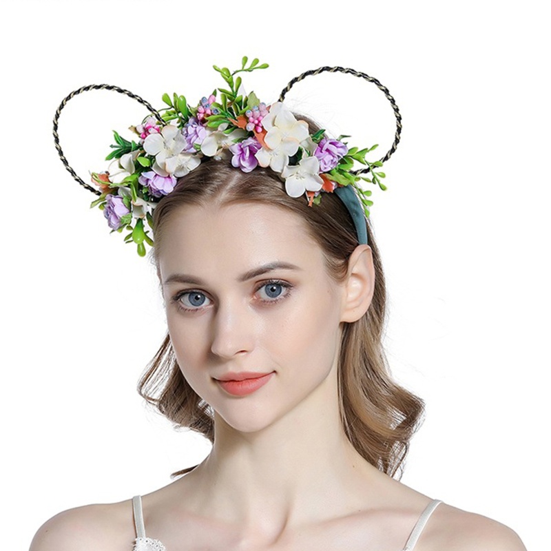 Băng Đô Tai Mèo Đính Hoa Hoạt Hình Dùng Hóa Trang Tiệc Tùng