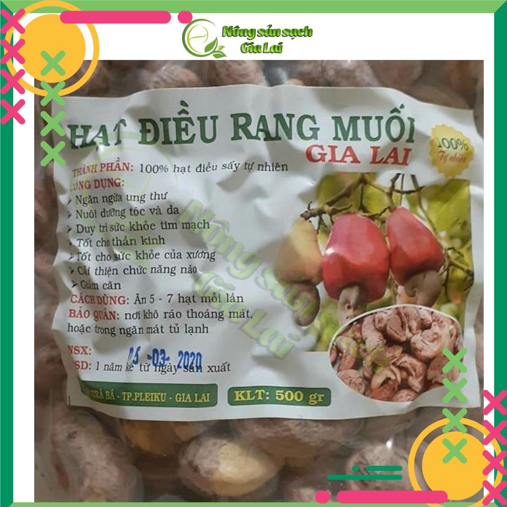 1kg Hạt điều rang muối  Gia Lai hạt lớn loại A cồ, thơm giòn