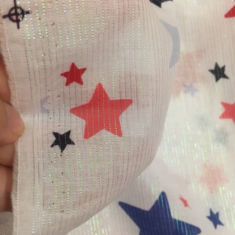 Vải thô boi sao nhũ