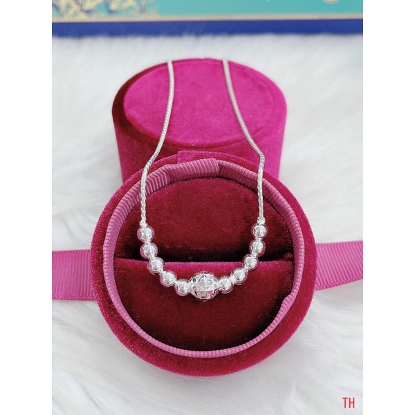 DÂY CHUYỀN BI CHO NỮ BẠC TA DÀY DẶN