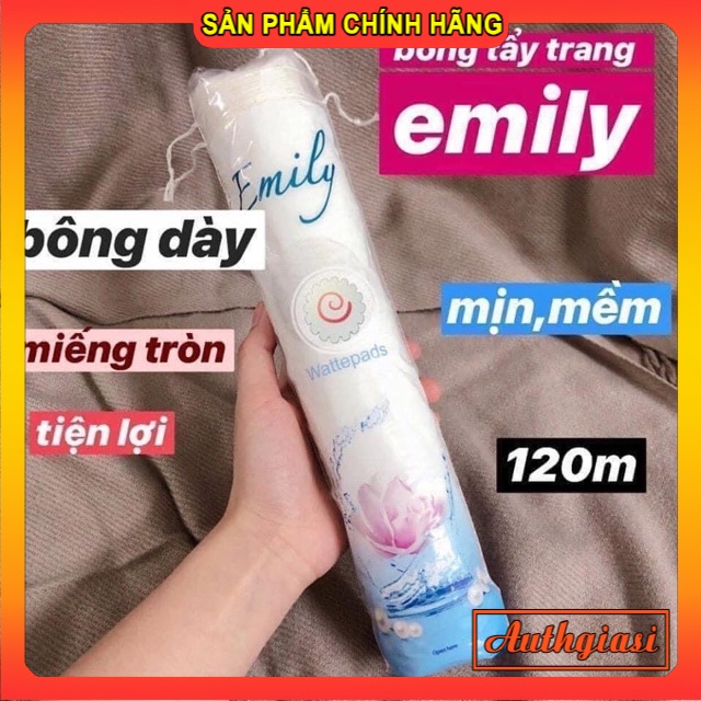 Bông tẩy trang Emily Đức 120 miếng mỏng mềm mịn dai BTT