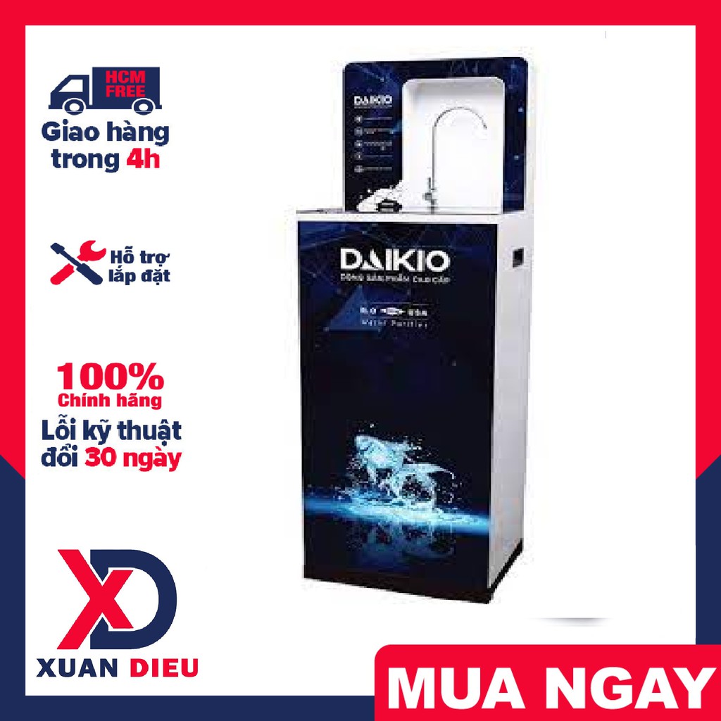 Máy lọc nước RO Daikio DKW-00009A 9 cấp lọc và bù khoáng giúp loại bỏ hoàn toàn các kimhu loại nặng, asen,vi khuẩn