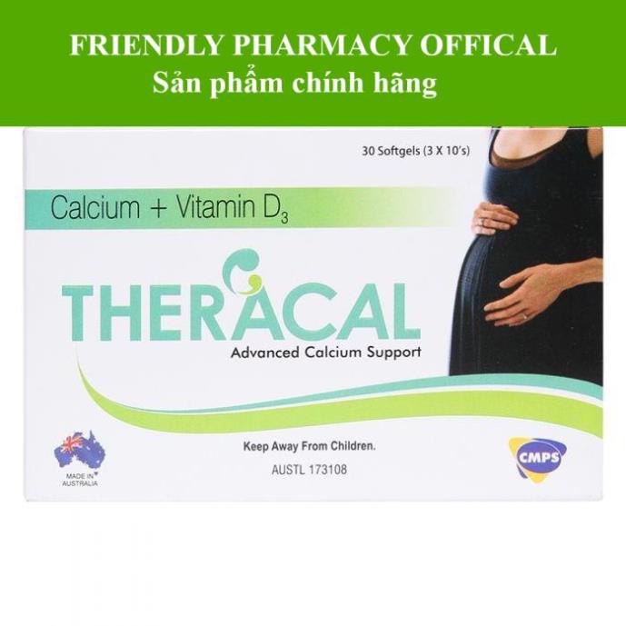 {Úc} Theracal CMPS - Bổ sung vitamin D và Canxi cho mẹ mang thai và đang cho con bú (Hộp 30 viên)