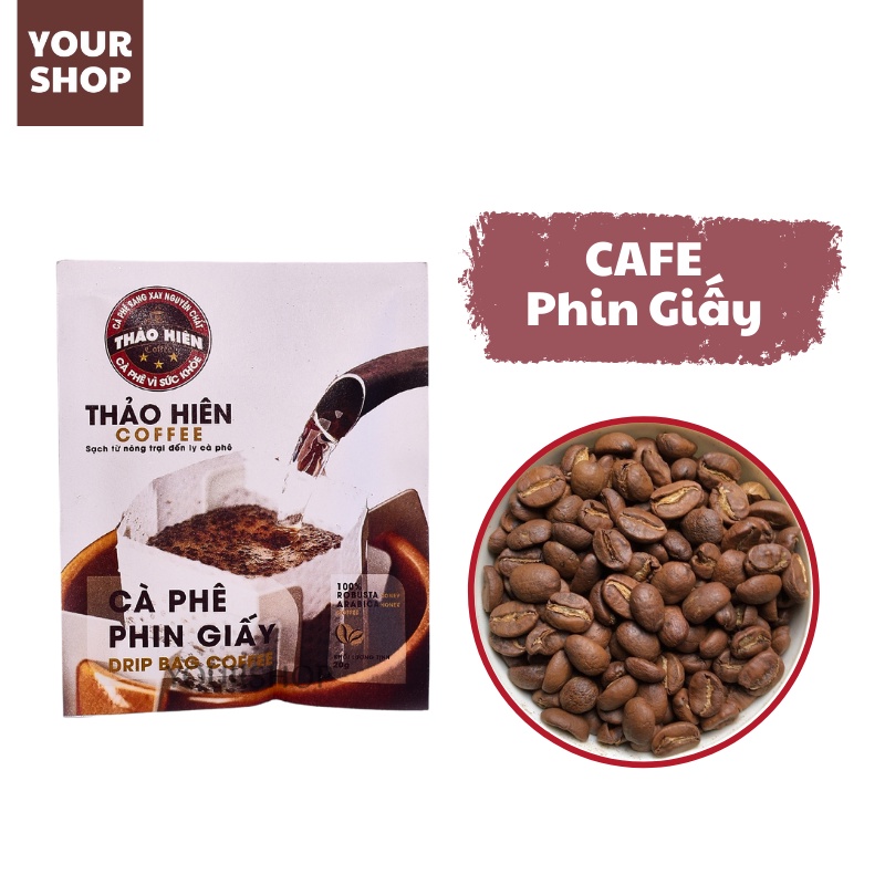 Cà phê phin giấy Thảo Hiên - Blend Robusta &amp; Arabica Cầu Đất 20g Cà phê Yourshop