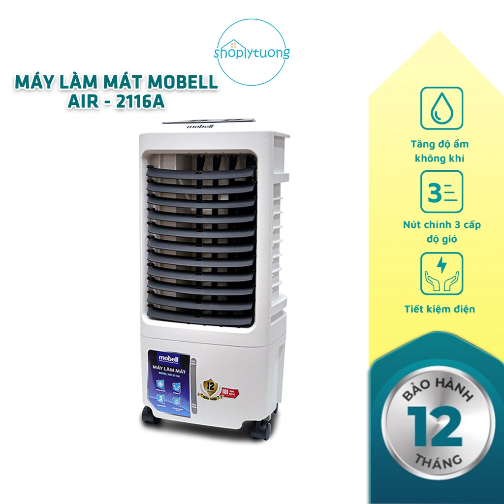 Quạt điều hòa hơi nước làm mát không khí mobell AIR-2116A-OL 3 cấp độ gió công suất 70W bảo hành 12 tháng