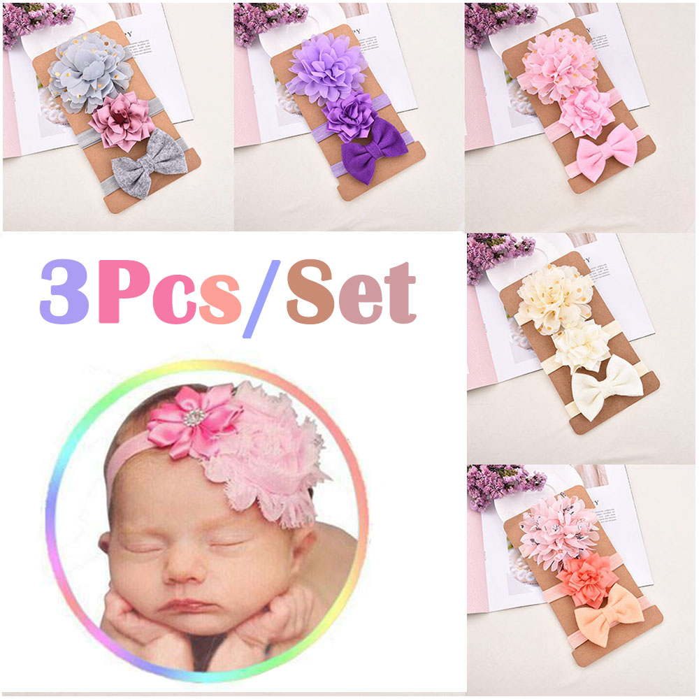 Set 3 Băng Đô Hoa Xinh Xắn Dành Cho Bé Gái