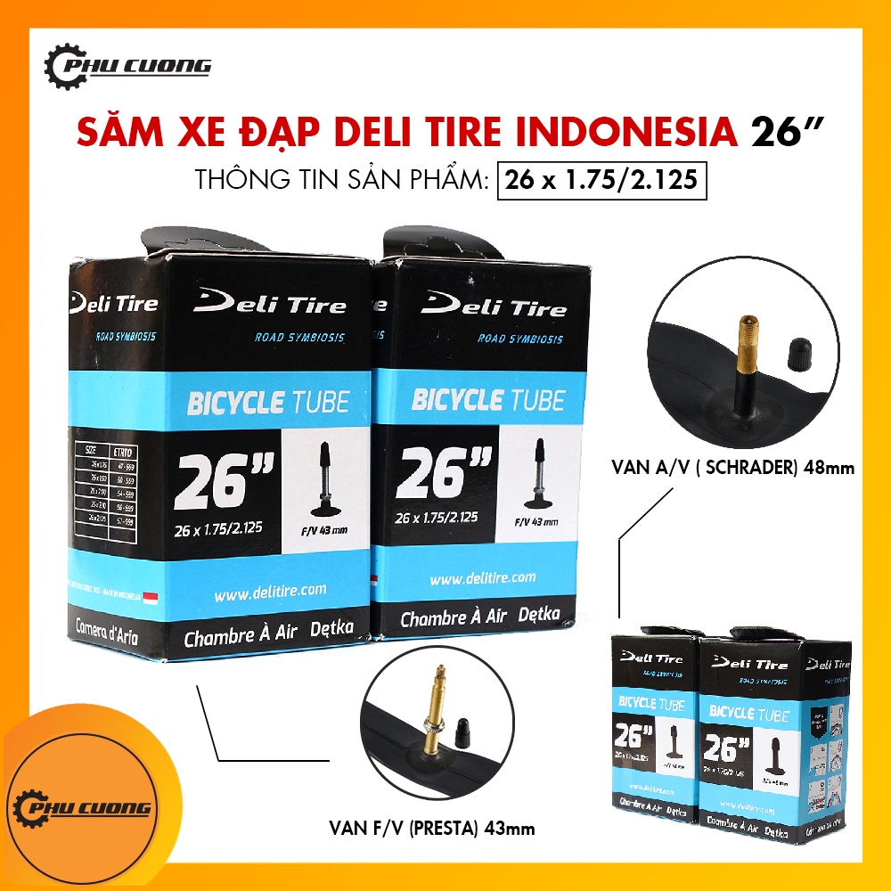 Săm Xe Đạp Thể Thao - Ruột Xe Đạp DELI TIRE INDONESIA 26"