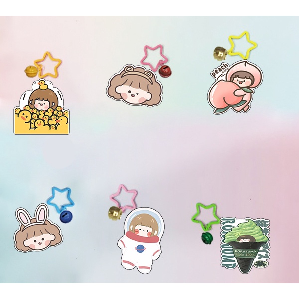 Móc khoá roro jump gấu thỏ hoppang dẹt vòng MKI40 cute dễ thương