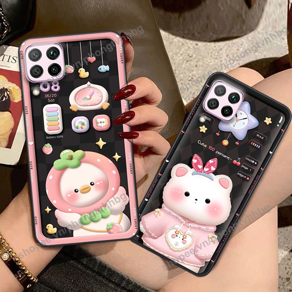 Ốp lưng Huawei Nova 7i gấu,thỏ trắng , đồng hồ dễ thương cute cực đẹp