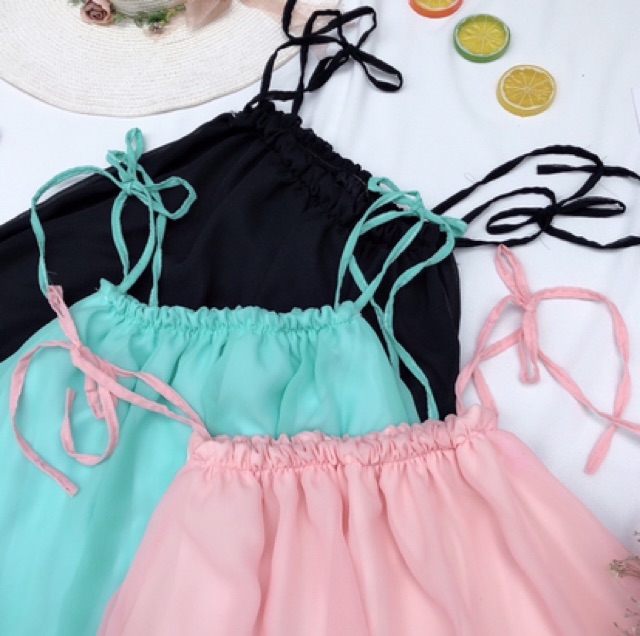 [ Mã FAMAYWA2 giảm 10K đơn 50K] Đầm 2 dây voan bèo - váy xoè công chúa | BigBuy360 - bigbuy360.vn