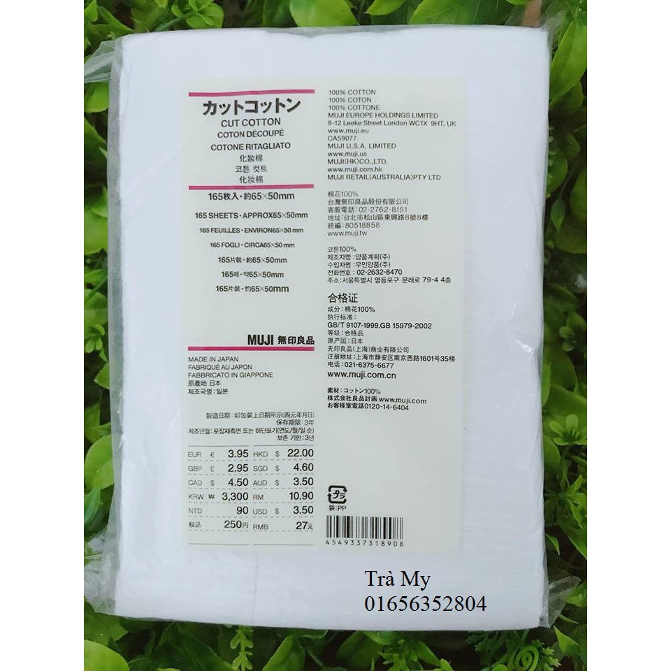 bông tẩy trang muji