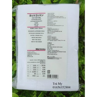 bông tẩy trang muji