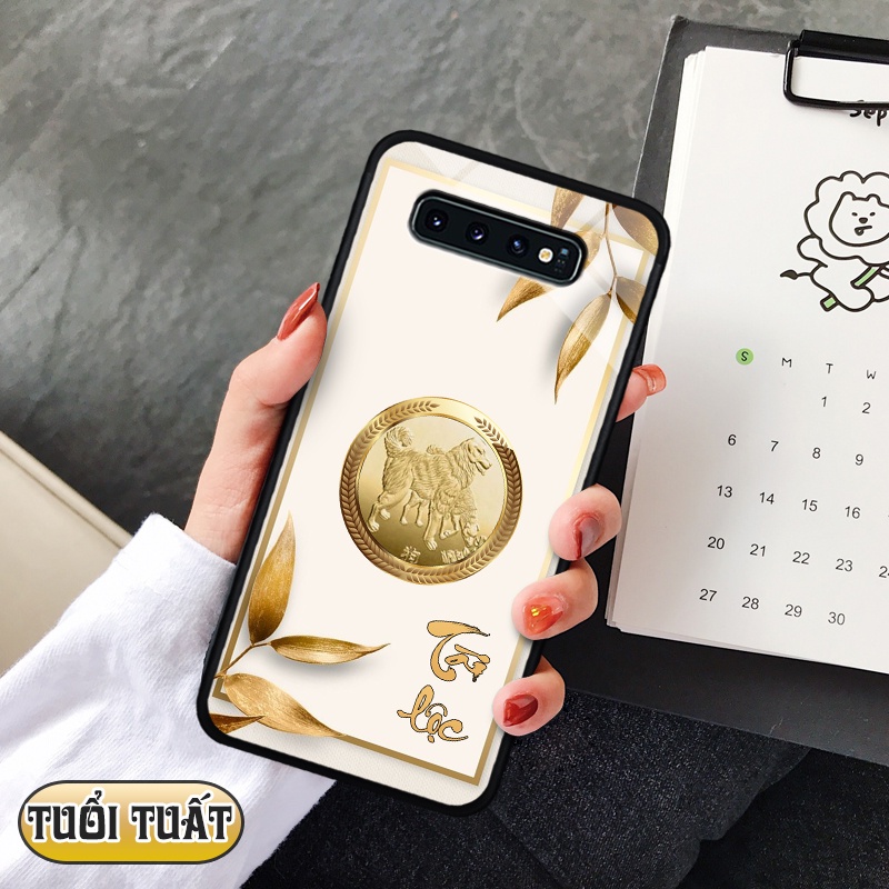 Ốp lưng kính 3D 12 con giáp - Samsung galaxy S10 Plus