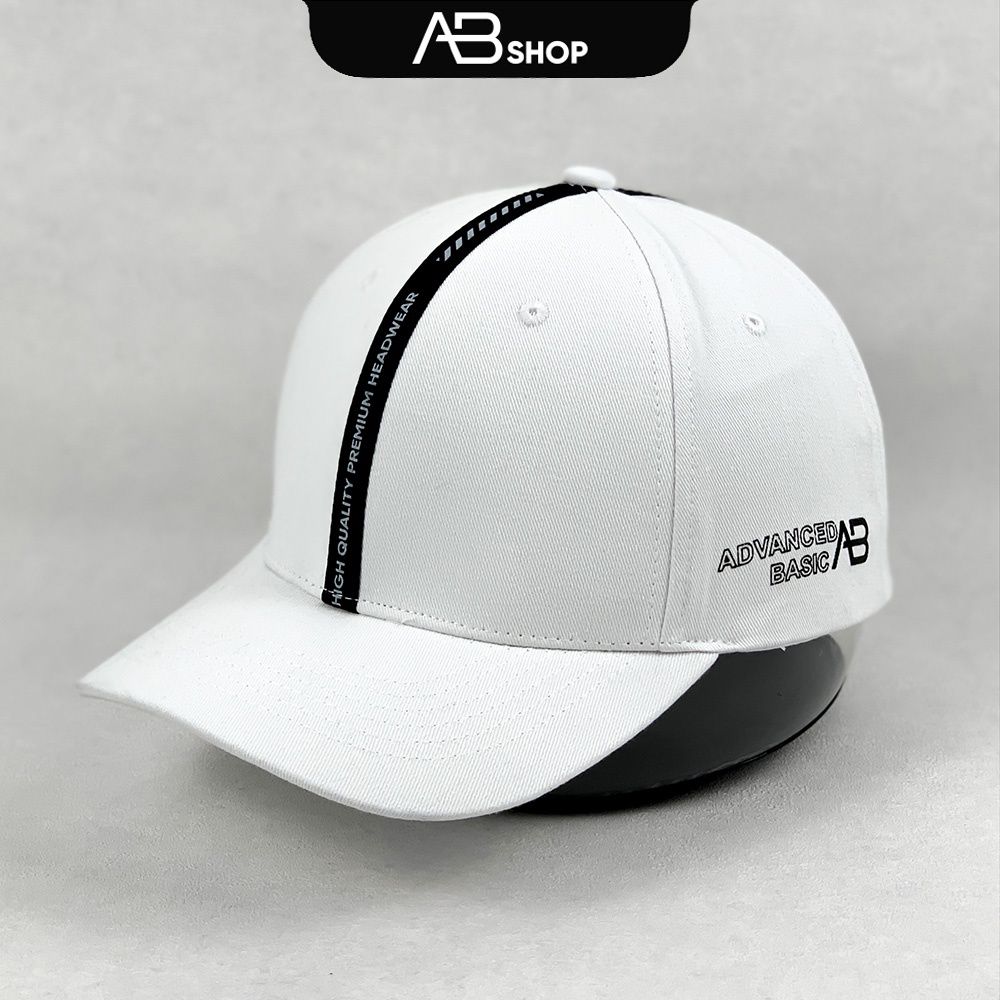 Mũ Lưỡi Trai Advanced Basic AB Line Trắng và Đen Self Design